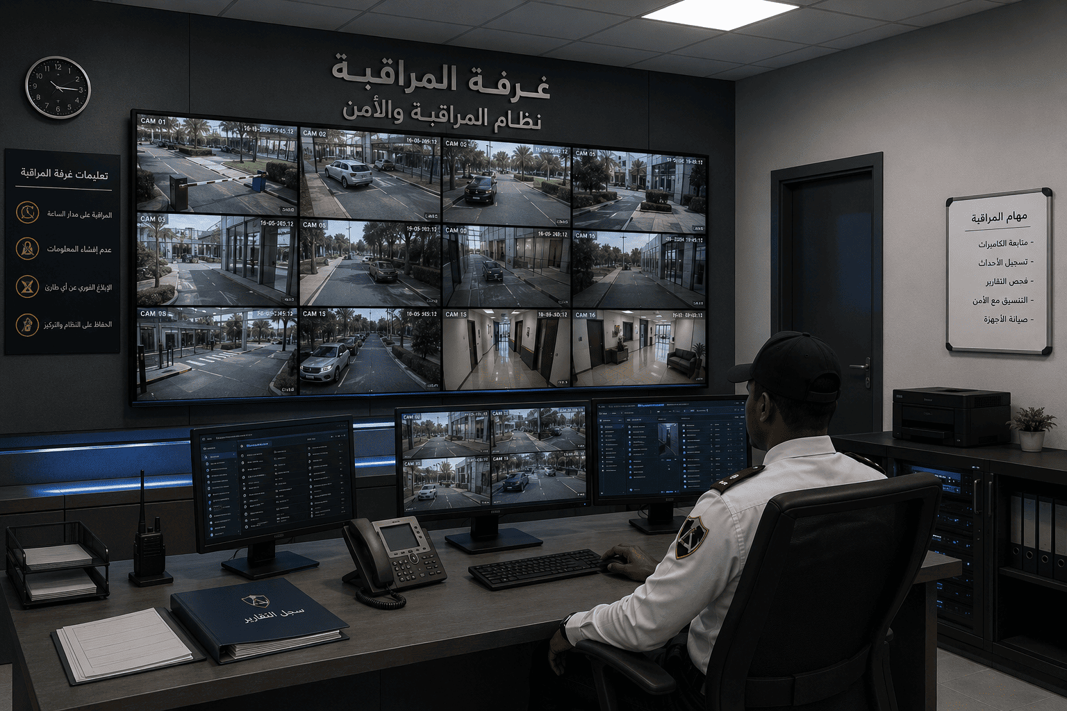 الإدارة والمتابعة الأمنية